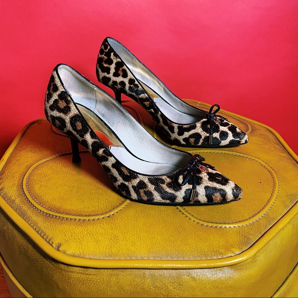 Michael Kors Leopard Prints Kitten Heels